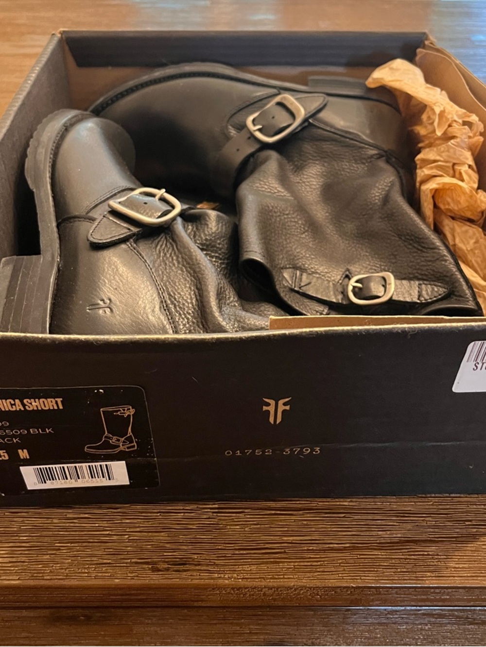 Frye Veronica Black Leather Short  Boots - Women’s